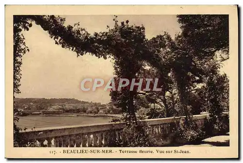 Ansichtskarte AK Beaulieu Sur Mer Terrasse fleurie Vue sur St Jean