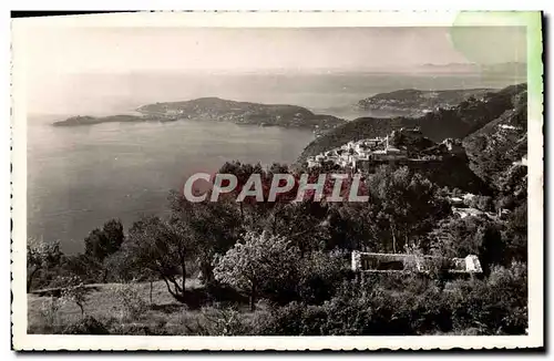 Ansichtskarte AK Eze Village Vue Generale le Cap Ferrat La rade de Villefranche et le Mont Boron