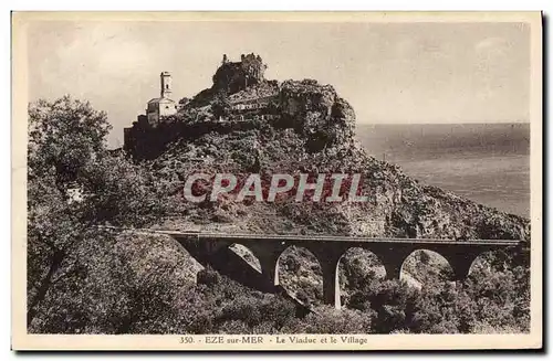 Cartes postales Eze Sur Mer Le Viaduc et le Village