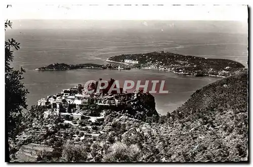 Cartes postales moderne Eze Village Vue Generale Au fond le Cap Ferrat