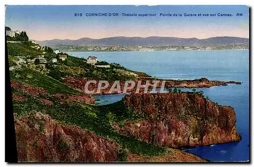 Cartes postales Corniche d&#39Or Theoule superieur Pointe de la Galere et vue sur Cannee