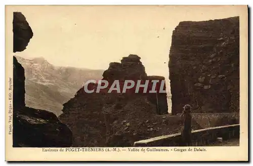 Cartes postales Environs de Puget Theniers Vallee de Guillaumes Gorges de Daluis