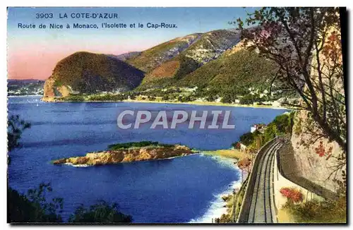 Cartes postales La Cote D&#39Azur Nice Monaco l&#39Isolette et le Cap Roux