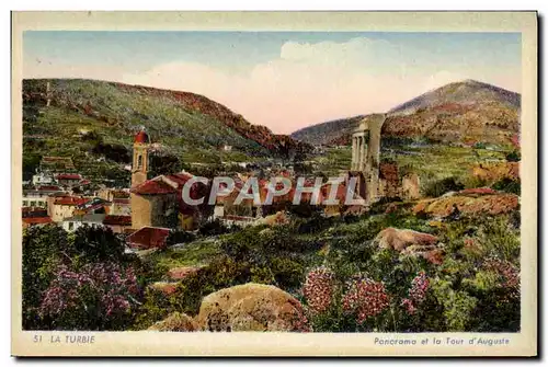 Cartes postales La Turbie Panorama Et La Tour d&#39Auguste