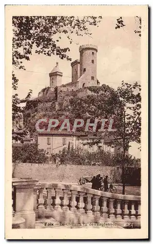 Cartes postales Foix La Chateau Vu De I&#39Esplanade