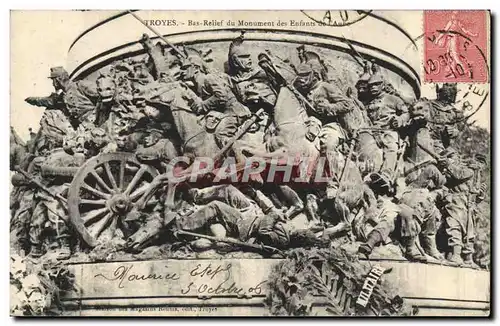 Cartes postales Troyes Bas Relief Du Monument Des Enfants De I'Aube