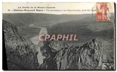 Cartes postales Chateau Regnault Bogny Vue Panoramique Vers Braux Levrezy