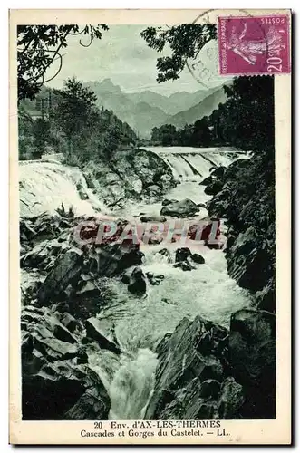 Cartes postales Environs d&#39Ax Les Thermes Cascades et gorges du Castelet