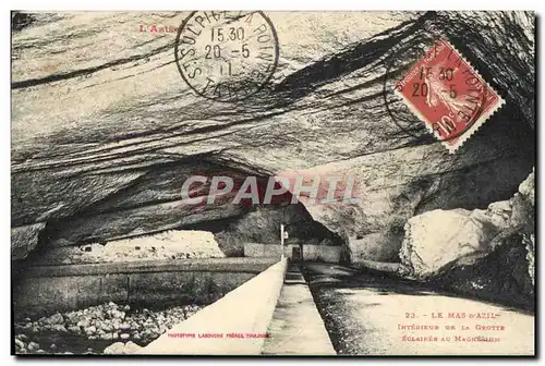 Cartes postales Le Mas D&#39Azil Interieur De la Grotte eclairee au magnesium