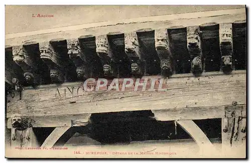 Cartes postales Mirepoix Details De La maison historique