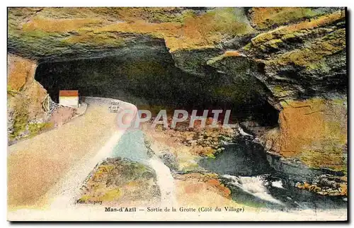 Ansichtskarte AK Mas D&#39Azil Sortie De La Grotte Cote du village