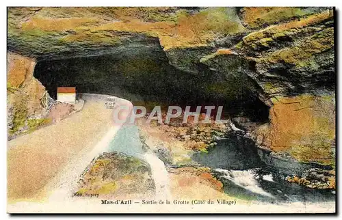Cartes postales Mas D&#39Azil Sortie De La Grotte Cote du village