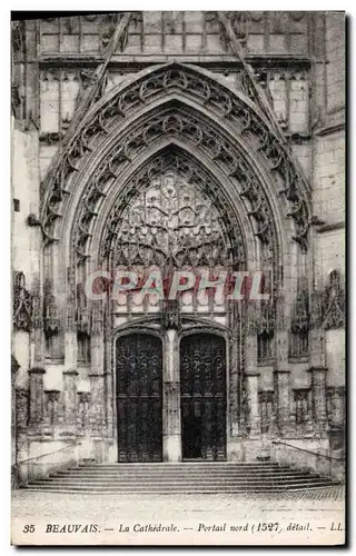 Cartes postales Beauvais La Cathedrale Portail Nord