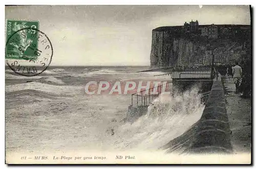 Cartes postales Mers Les Bains La Plage Par Gros Temps