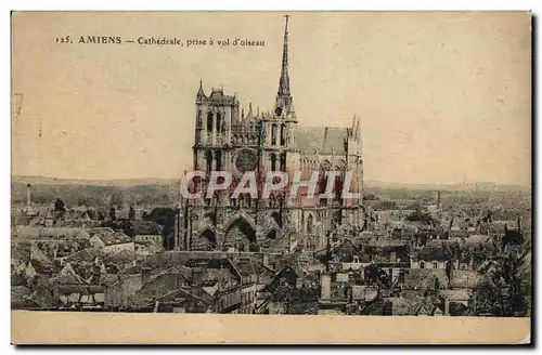 Cartes postales Amiens Cathedrale Prise A Vol D&#39Oiseau
