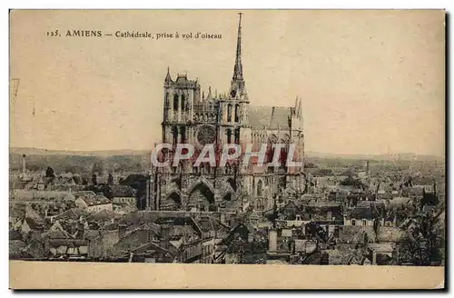 Cartes postales Amiens Cathedrale Prise A Vol D'Oiseau