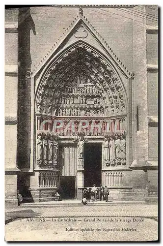 Ansichtskarte AK Amiens La Cathedrale Grand Portail De La Vierge Doree