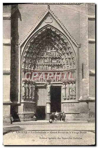 Cartes postales Amiens La Cathedrale Grand Portail De La Vierge Doree