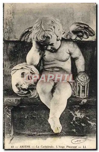 Cartes postales Amiens La Cathedrale L'Ange Pleureur