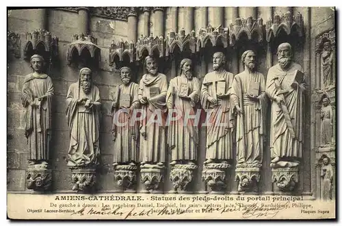 Cartes postales Amiens La Cathedrale Statues des pieds droits du portail principal