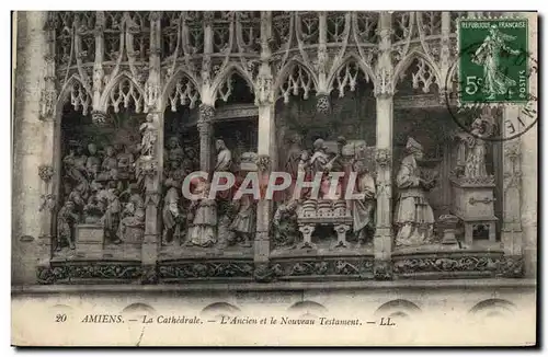 Cartes postales Amiens La Cathedrale L&#39Ancien Et Le Nouveau Testament
