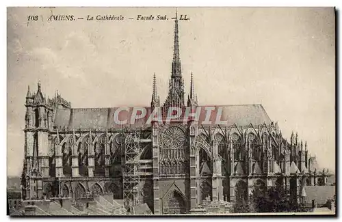 Cartes postales Amiens La Cathedrale Facade Sud