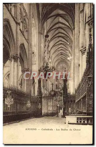 Ansichtskarte AK Amiens Cathedrale Les Stalles Du Choeur