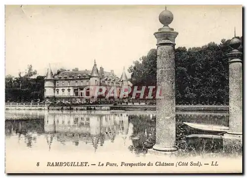 Ansichtskarte AK Rambouillet Le Parc Perspective Du Chateau