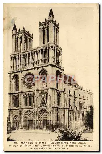 Cartes postales Mantes La Cathedrale Notre Dame