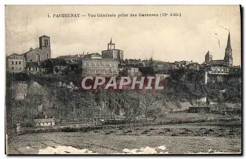 Cartes postales Parthenay Vue Generale Prise Des Garennes