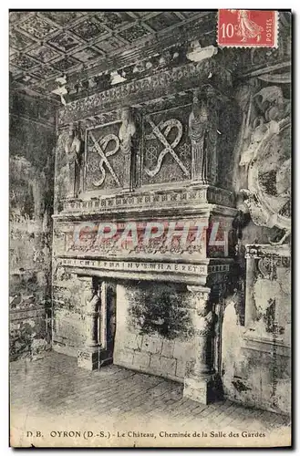 Cartes postales Oyron Le Chateau Cheminee De La Salle Des Gardes