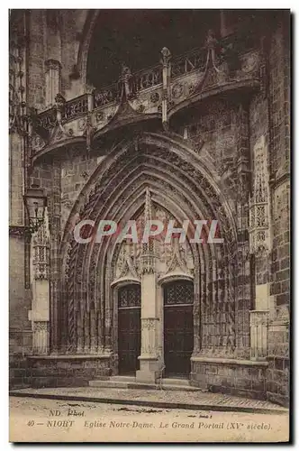 Cartes postales Niort Eglise Notre Dame Le Grand Portail