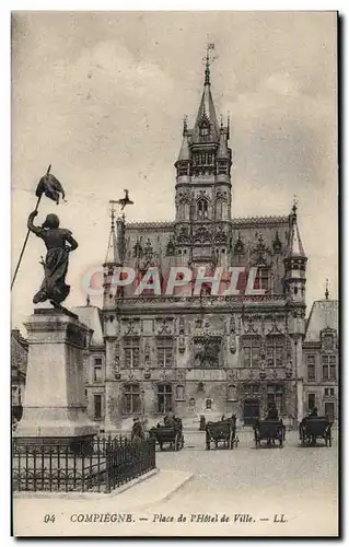 Cartes postales Compiegne Place De I'Hotel De Ville