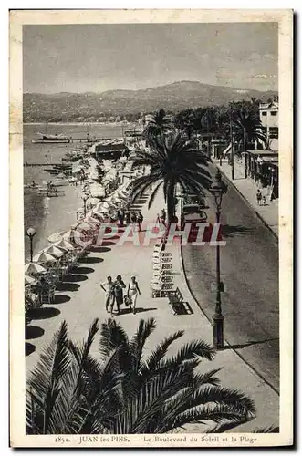 Cartes postales Juan Les Pins Le Boulevard Du Soleil Et La Plage