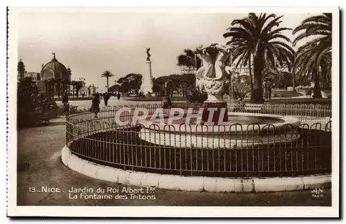 Ansichtskarte AK Nice Jardin Du Roi Albert 1er La Fontaine Des Tritons