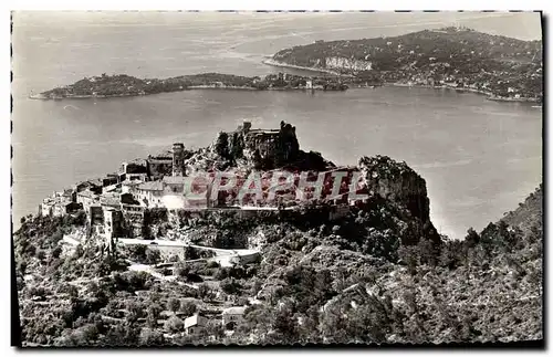 Moderne Karte Eze Village Vue Generale Au Fond Le Cap Ferrat