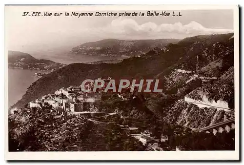 Ansichtskarte AK Eze Vue Sur la moyenne corniche prise de la Belle Vue