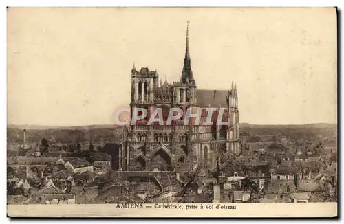 Cartes postales Amiens Cathedrale Prise A Vol D&#39Oiseau