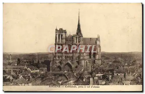 Cartes postales Amiens Cathedrale Prise A Vol D'Oiseau