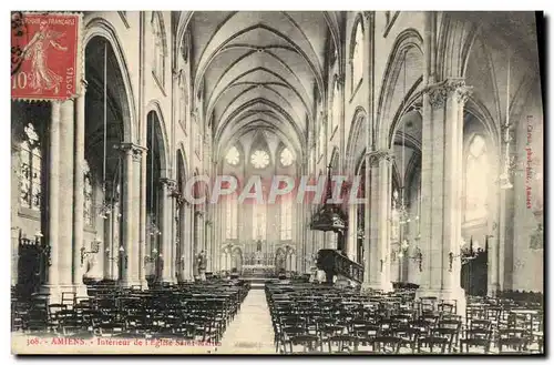Cartes postales Amiens Interieur De I&#39Eglise Saint Martin