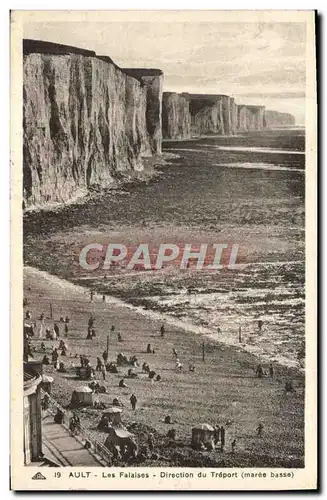 Cartes postales Ault Les Falaises Direction Du Treport Maree basse