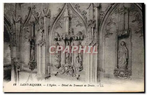 Cartes postales Saint Riquier L&#39Eglise Detail Du Transept De Droite