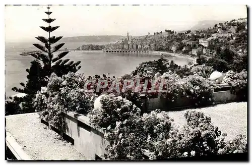 Moderne Karte La Cote D&#39Azur Menton Vue Generale