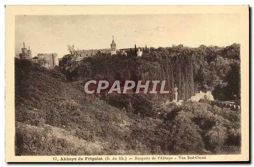 Cartes postales Abbaye de St Michel de Frigolet Bosquets de l&#39abbaye Vue Sud ouest