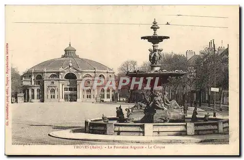 Cartes postales Troyes La Fontaine Argence Le cirque