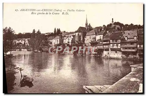 Cartes postales Argenton Sur Creuse Vieilles Galeries rive gauche de la creuse