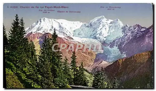 Cartes postales Chemin de Fer Le Fayet Mont Blanc