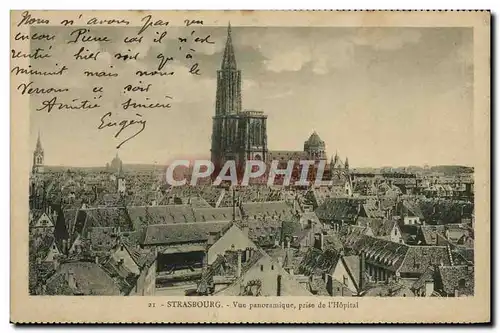 Cartes postales Strasbourg Vue Panoramique Prise de L&#39Hopital