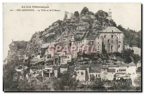 Ansichtskarte AK Rocamadour La Ville et le Chateau