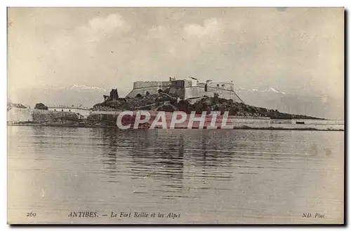 Cartes postales Antibes Le Fort Reille et les Alpes